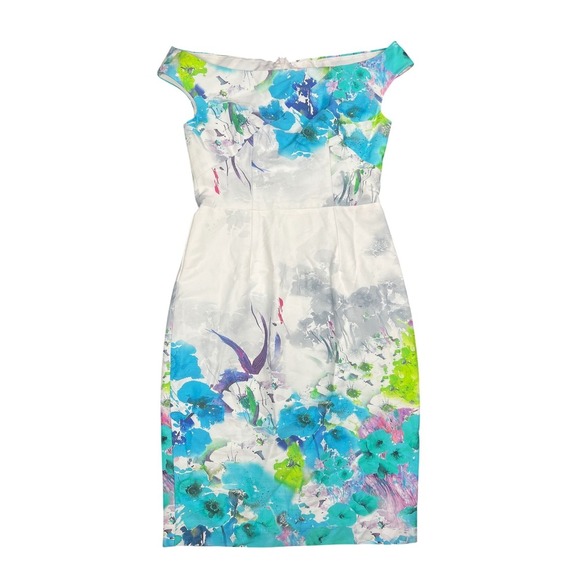 NWT Black Halo Neverland, Off the Shoulder Sheath Dress, Size 0 - Picture 1 of 9